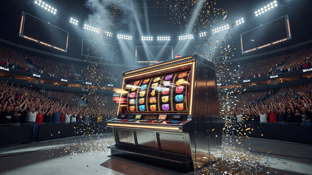 Arena sports stadium slot championship machine reel preview with championship atmosphere